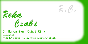 reka csabi business card